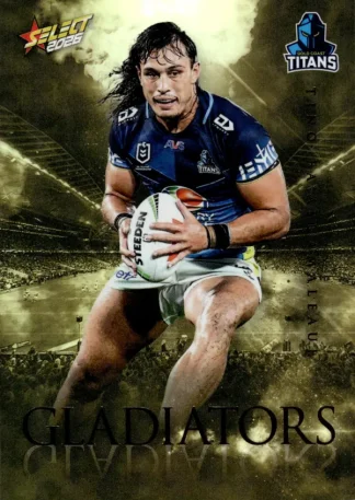 2026 NRL League Heroes Gladiators Gold - GG032 Tino Fa’asuamaleaui Gold Coast Titans