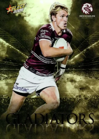 2026 NRL League Heroes Gladiators Gold - GG040 Ben Trbojevic Manly Sea Eagles
