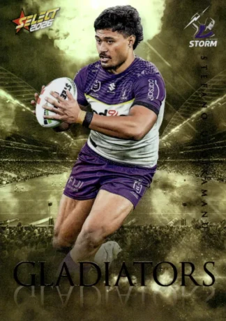 2026 NRL League Heroes Gladiators Gold - GG048 Stefano Utoikamanu Melbourne Storm