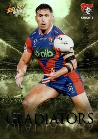 2026 NRL League Heroes Gladiators Gold - GG054 Jacob Saifiti Newcastle Knights