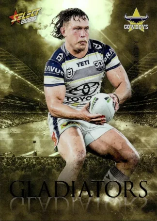 2026 NRL League Heroes Gladiators Gold - GG056 Reuben Cotter North QLD Cowboys