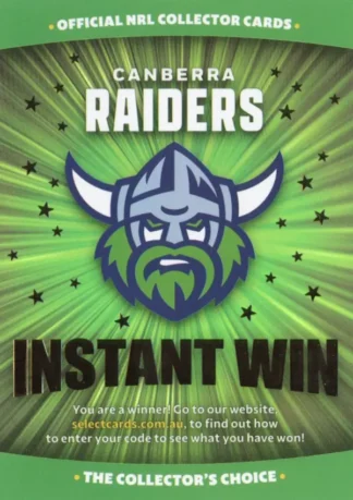 2026 NRL League Heroes Instant Win Card Unscratched - IW02 Canberra Raiders