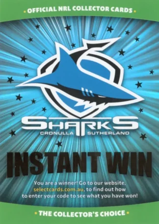 2026 NRL League Heroes Instant Win Card Unscratched - IW04 Cronulla Sharks