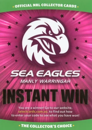2026 NRL League Heroes Instant Win Card Unscratched - IW07 Manly Sea Eagles