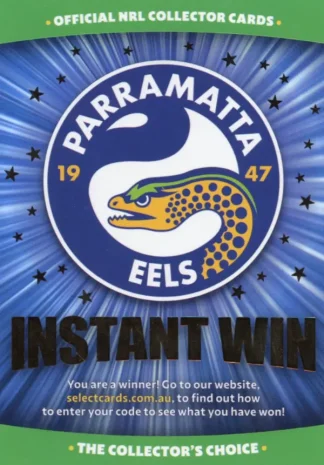 2026 NRL League Heroes Instant Win Card Unscratched - IW11 Parramatta Eels
