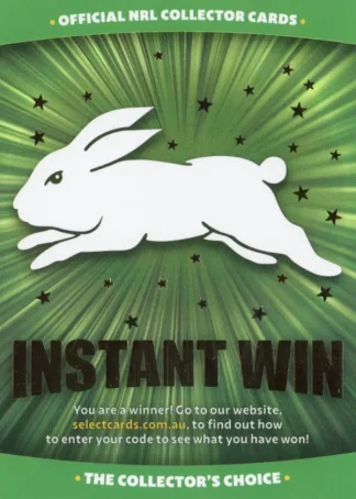 2026 NRL League Heroes Instant Win Card Unscratched - IW13 South Sydney Rabbitohs