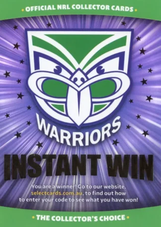 2026 NRL League Heroes Instant Win Card Unscratched - IW16 Warriors