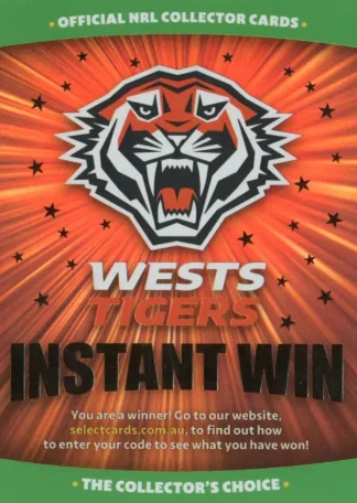 2026 NRL League Heroes Instant Win Card Unscratched - IW17 Wests Tigers