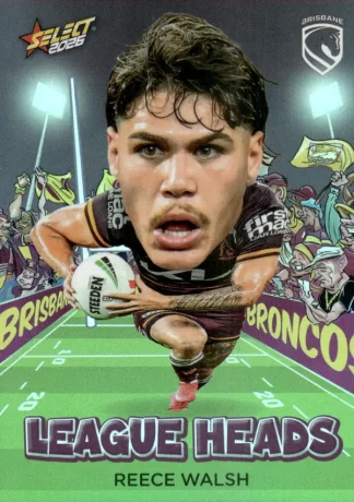 2026 NRL League Heroes League Heads - LH007 Reece Walsh Brisbane Broncos