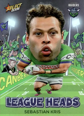 2026 NRL League Heroes League Heads - LH010 Sebastian Kris Canberra Raiders