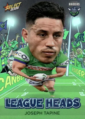 2026 NRL League Heroes League Heads - LH014 Joseph Tapine Canberra Raiders