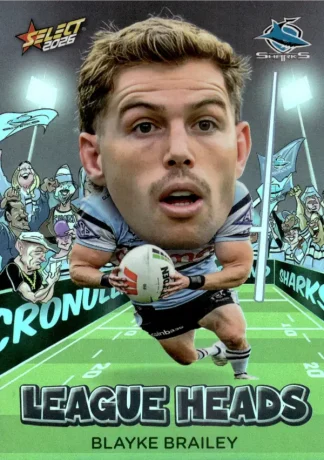 2026 NRL League Heroes League Heads - LH025 Blayke Brailey Cronulla Sharks