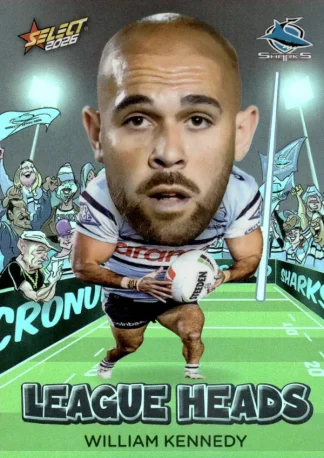 2026 NRL League Heroes League Heads - LH028 William Kennedy Cronulla Sharks