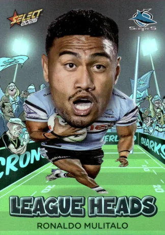 2026 NRL League Heroes League Heads - LH030 Ronaldo Mulitalo Cronulla Sharks