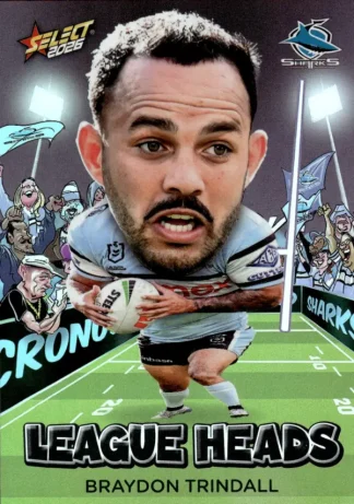 2026 NRL League Heroes League Heads - LH032 Braydon Trindall Cronulla Sharks