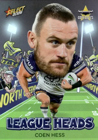 2026 NRL League Heroes League Heads - LH077 Coen Hess North QLD Cowboys