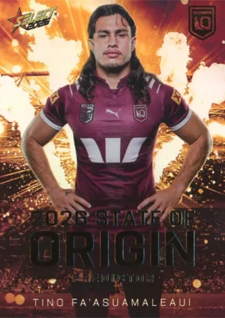 2026 NRL League Heroes State Of Origin Predictor Gold - SPG27 Tino Fa’asuamaleaui QLD Maroons