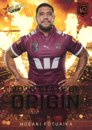2026 NRL League Heroes State Of Origin Predictor Gold - SPG29 Moeaki Fotuaika QLD Maroons