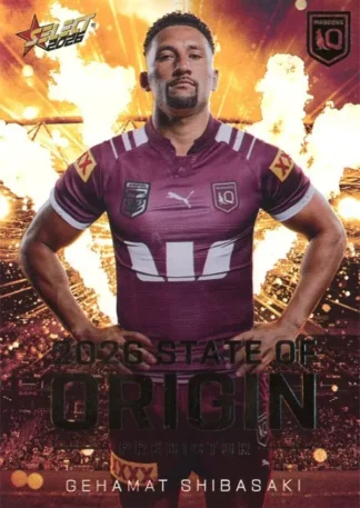 2026 NRL League Heroes State Of Origin Predictor Gold - SPG38 Gehamat Shibasaki QLD Maroons