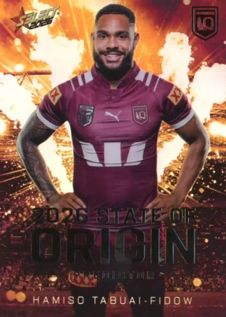 2026 NRL League Heroes State Of Origin Predictor Gold - SPG39 Hamiso Tabuai-Fidow QLD Maroons