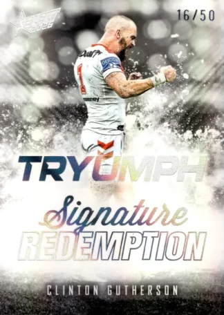 2026 NRL League Heroes Tryumph Black Signature Redemption - TBSR14 Clinton Gutherson St George Dragons