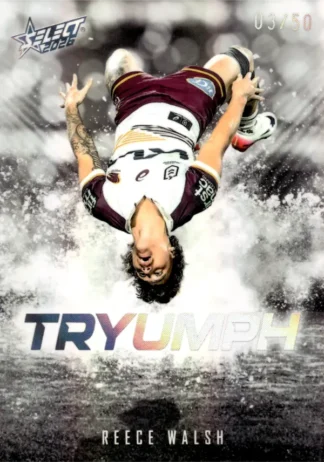 2026 NRL League Heroes Tryumph Black - TB02 Reece Walsh Brisbane Broncos