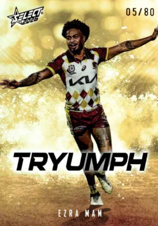 2026 NRL League Heroes Tryumph Gold - TG002 Ezra Mam Brisbane Broncos