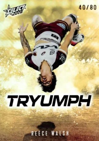 2026 NRL League Heroes Tryumph Gold - TG004 Reece Walsh  Brisbane Broncos