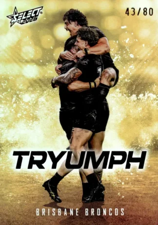 2026 NRL League Heroes Tryumph Gold - TG005 Brisbane Broncos Team