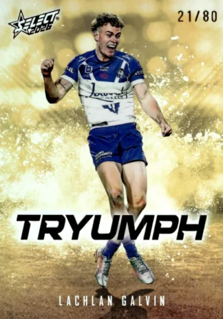 2026 NRL League Heroes Tryumph Gold - TG014 Lachlan Galvin Canterbury Bulldogs