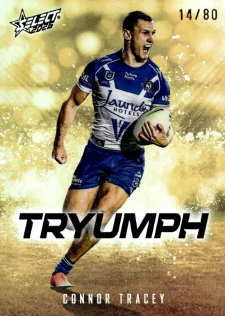 2026 NRL League Heroes Tryumph Gold - TG015 Connor Tracey Canterbury Bulldogs