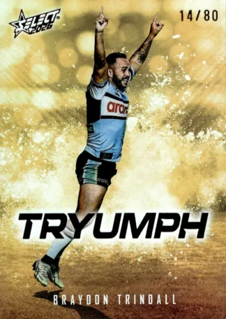 2026 NRL League Heroes Tryumph Gold - TG022 Braydon Trindall  Cronulla Sharks