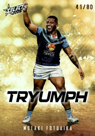 2026 NRL League Heroes Tryumph Gold - TG033 Moeaki Fotuaika Gold Coast Titans