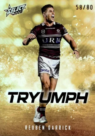 2026 NRL League Heroes Tryumph Gold - TG037 Reuben Garrick Manly Sea Eagles