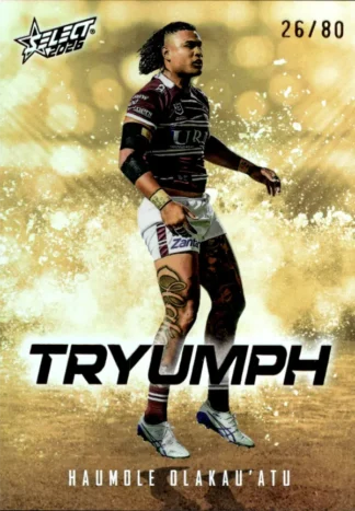 2026 NRL League Heroes Tryumph Gold - TG038 Haumole Olakau'atu Manly Sea Eagles