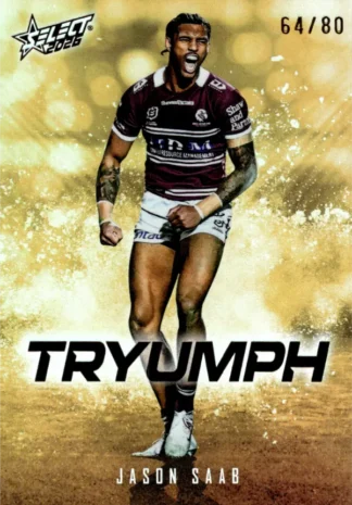 2026 NRL League Heroes Tryumph Gold - TG039 Jason Saab Manly Sea Eagles
