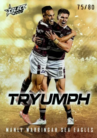 2026 NRL League Heroes Tryumph Gold - TG042 Manly Sea Eagles Team