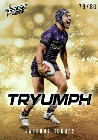 2026 NRL League Heroes Tryumph Gold - TG044 Jahrome Hughes Melbourne Storm