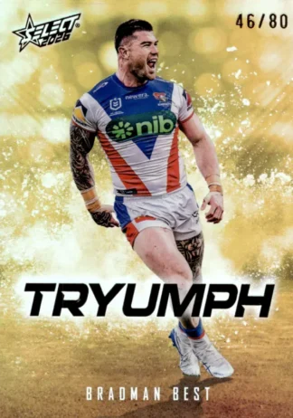 2026 NRL League Heroes Tryumph Gold - TG049 Bradman Best Newcastle Knights