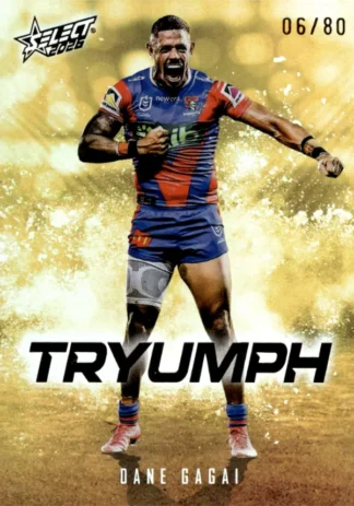 2026 NRL League Heroes Tryumph Gold - TG050 Dane Gagai Newcastle Knights