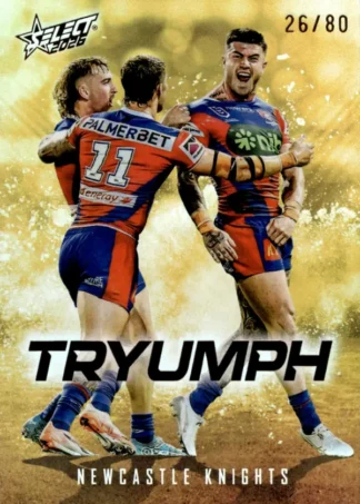 2026 NRL League Heroes Tryumph Gold - TG053 Newcastle Knights Team