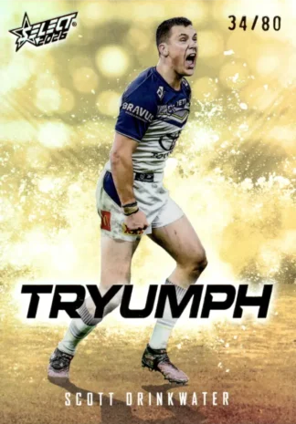 2026 NRL League Heroes Tryumph Gold - TG056 Scott Drinkwater North QLD Cowboys