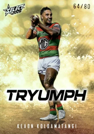 2026 NRL League Heroes Tryumph Gold - TG074 Keaon Koloamatangi South Sydney Rabbitohs
