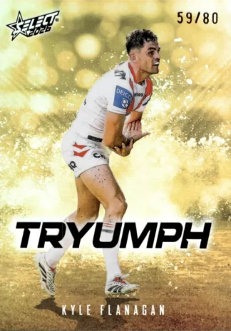 2026 NRL League Heroes Tryumph Gold - TG079 Kyle Flanagan St George Dragons