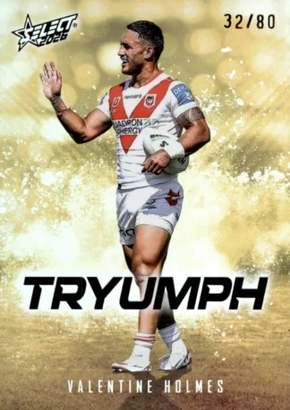 2026 NRL League Heroes Tryumph Gold - TG080 Valentine Holmes St George Dragons