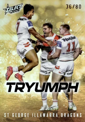 2026 NRL League Heroes Tryumph Gold - TG084 St George Dragons Team