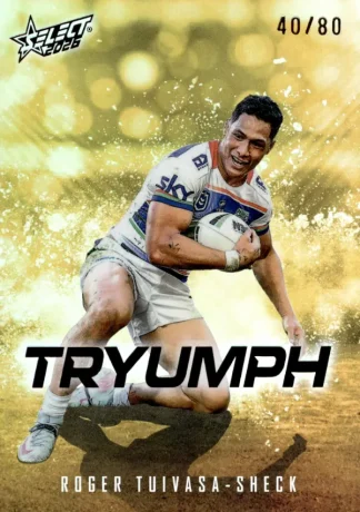 2026 NRL League Heroes Tryumph Gold - TG094 Roger Tuivasa-Sheck Warriors