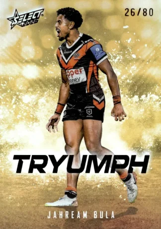 2026 NRL League Heroes Tryumph Gold - TG097 Jahream Bula Wests Tigers