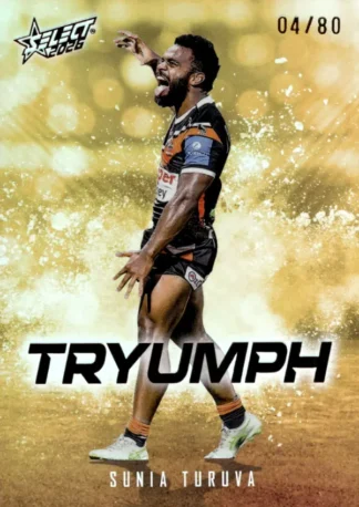 2026 NRL League Heroes Tryumph Gold - TG100 Sunia Turuva Wests Tigers