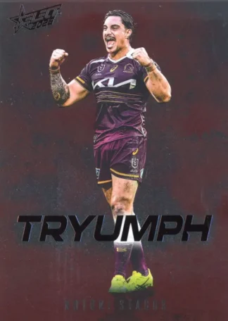 2026 NRL League Heroes Tryumph Red - TR003 Kotoni Staggs Brisbane Broncos